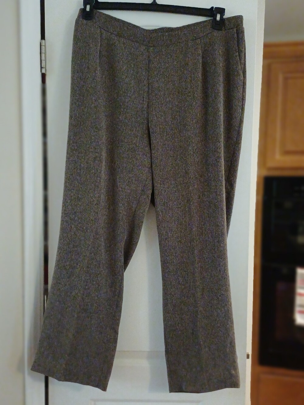 Investments II Pull On Ponte  Dress Pants Women 20W R Brown Pockets